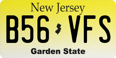 NJ license plate B56VFS