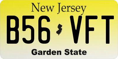 NJ license plate B56VFT