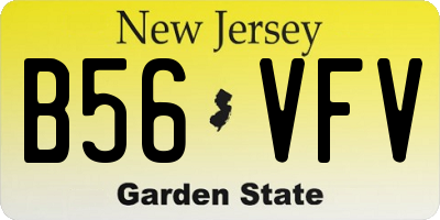NJ license plate B56VFV