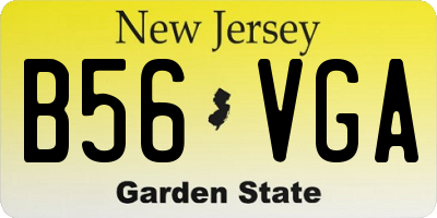 NJ license plate B56VGA
