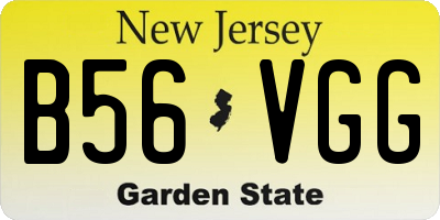 NJ license plate B56VGG
