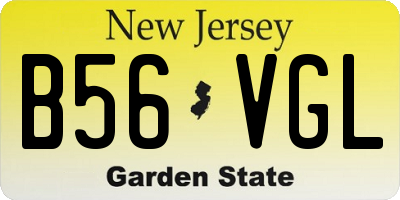 NJ license plate B56VGL
