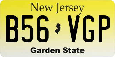 NJ license plate B56VGP