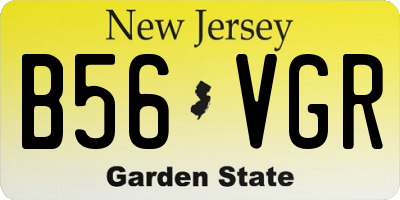 NJ license plate B56VGR