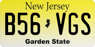 NJ license plate B56VGS