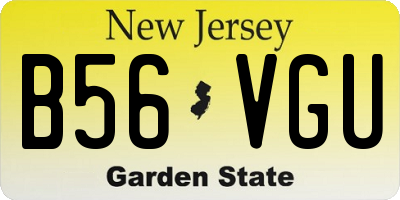 NJ license plate B56VGU