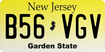 NJ license plate B56VGV