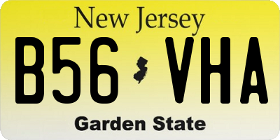 NJ license plate B56VHA