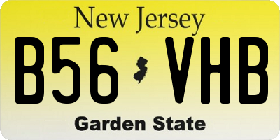 NJ license plate B56VHB