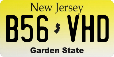 NJ license plate B56VHD