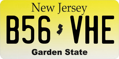 NJ license plate B56VHE