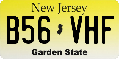NJ license plate B56VHF