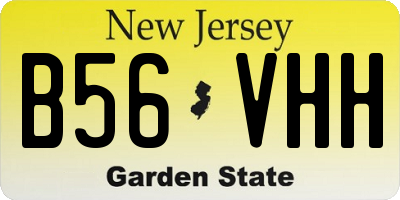 NJ license plate B56VHH