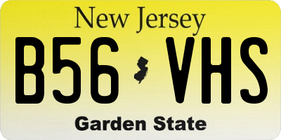 NJ license plate B56VHS