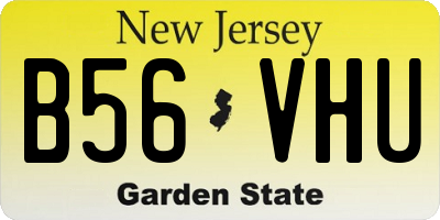 NJ license plate B56VHU