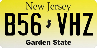 NJ license plate B56VHZ