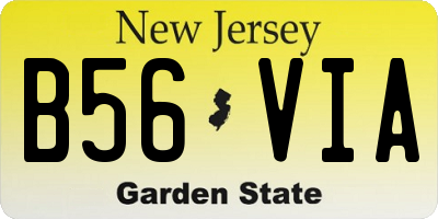 NJ license plate B56VIA