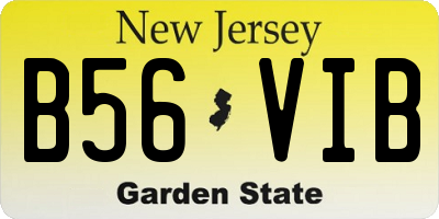 NJ license plate B56VIB