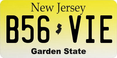 NJ license plate B56VIE