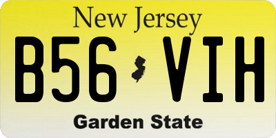NJ license plate B56VIH