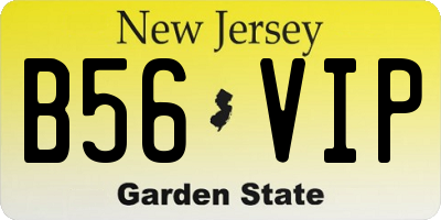 NJ license plate B56VIP
