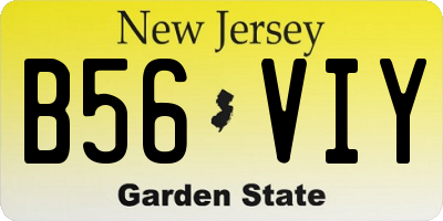 NJ license plate B56VIY