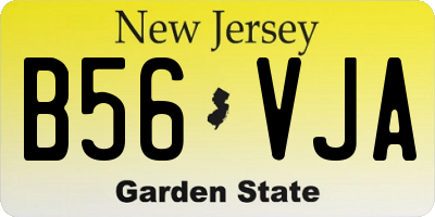 NJ license plate B56VJA