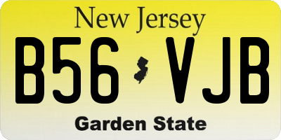 NJ license plate B56VJB