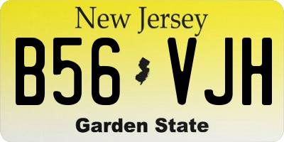 NJ license plate B56VJH
