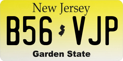 NJ license plate B56VJP