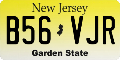NJ license plate B56VJR
