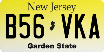 NJ license plate B56VKA