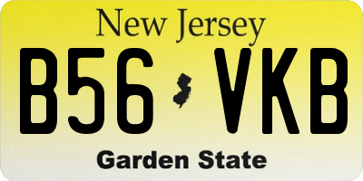 NJ license plate B56VKB