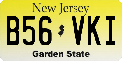 NJ license plate B56VKI