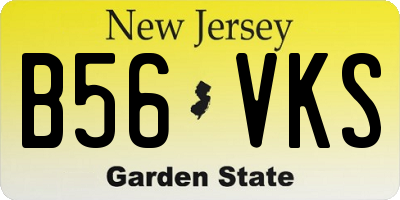 NJ license plate B56VKS