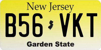 NJ license plate B56VKT