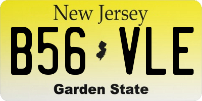 NJ license plate B56VLE