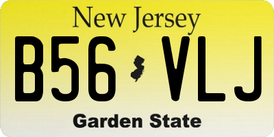 NJ license plate B56VLJ