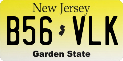 NJ license plate B56VLK