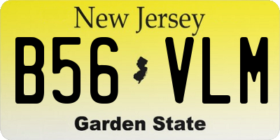 NJ license plate B56VLM