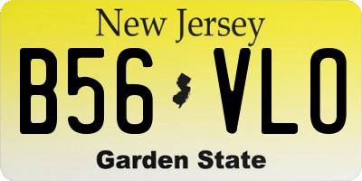 NJ license plate B56VLO