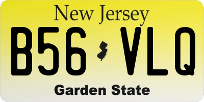 NJ license plate B56VLQ