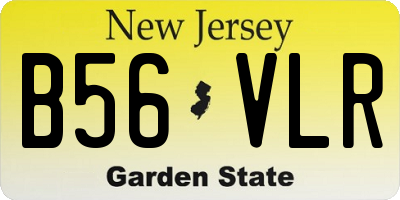 NJ license plate B56VLR