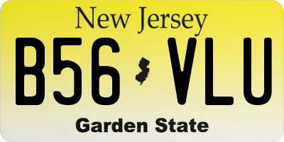 NJ license plate B56VLU
