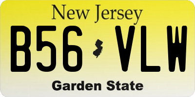 NJ license plate B56VLW