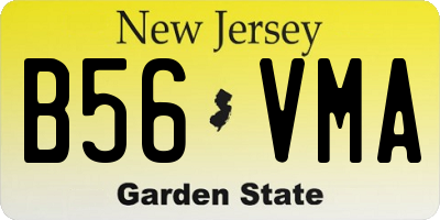 NJ license plate B56VMA