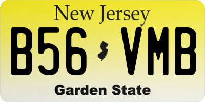 NJ license plate B56VMB