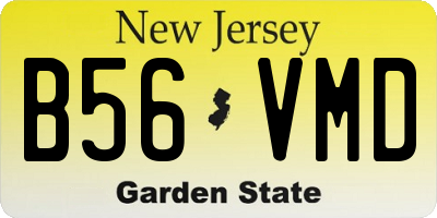 NJ license plate B56VMD