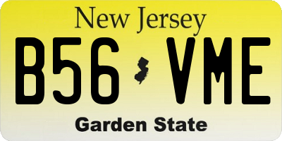 NJ license plate B56VME