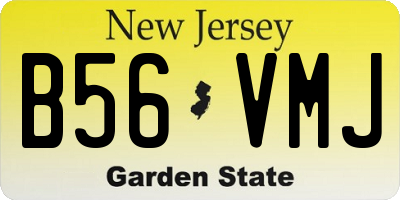 NJ license plate B56VMJ